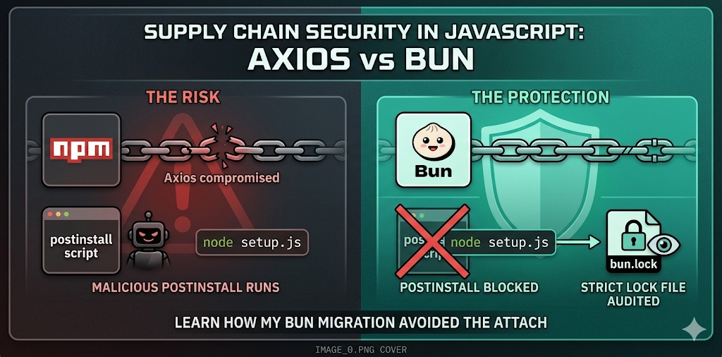 Supply Chain Attack on Axios: Why My Migration to Bun Saved Me